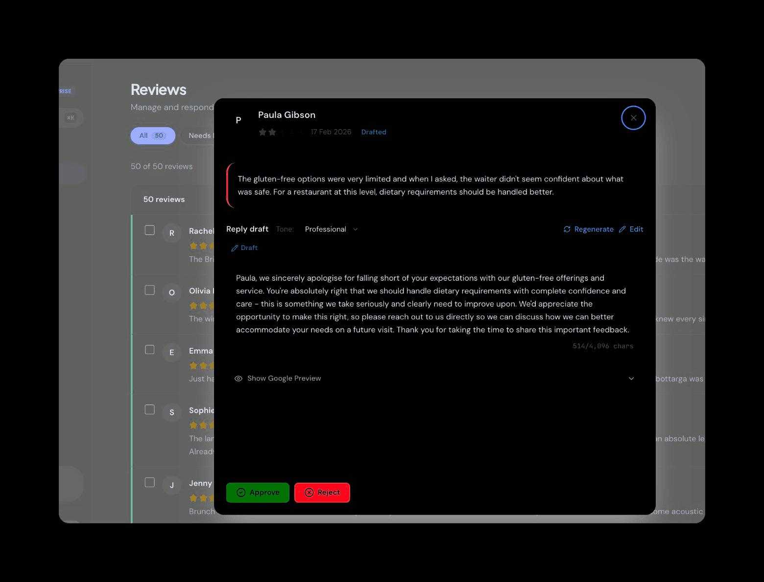 AI drafts replies in your brand voice
